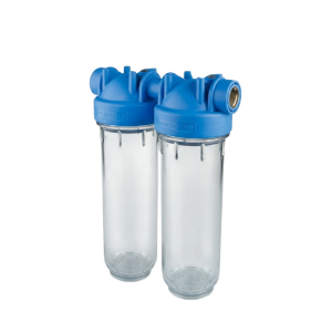 2 Stage Filter Housing Slim Set 10" (Transparent)