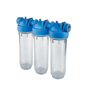 3 Stage Filter Housing Slim Set 10" (Transparent)